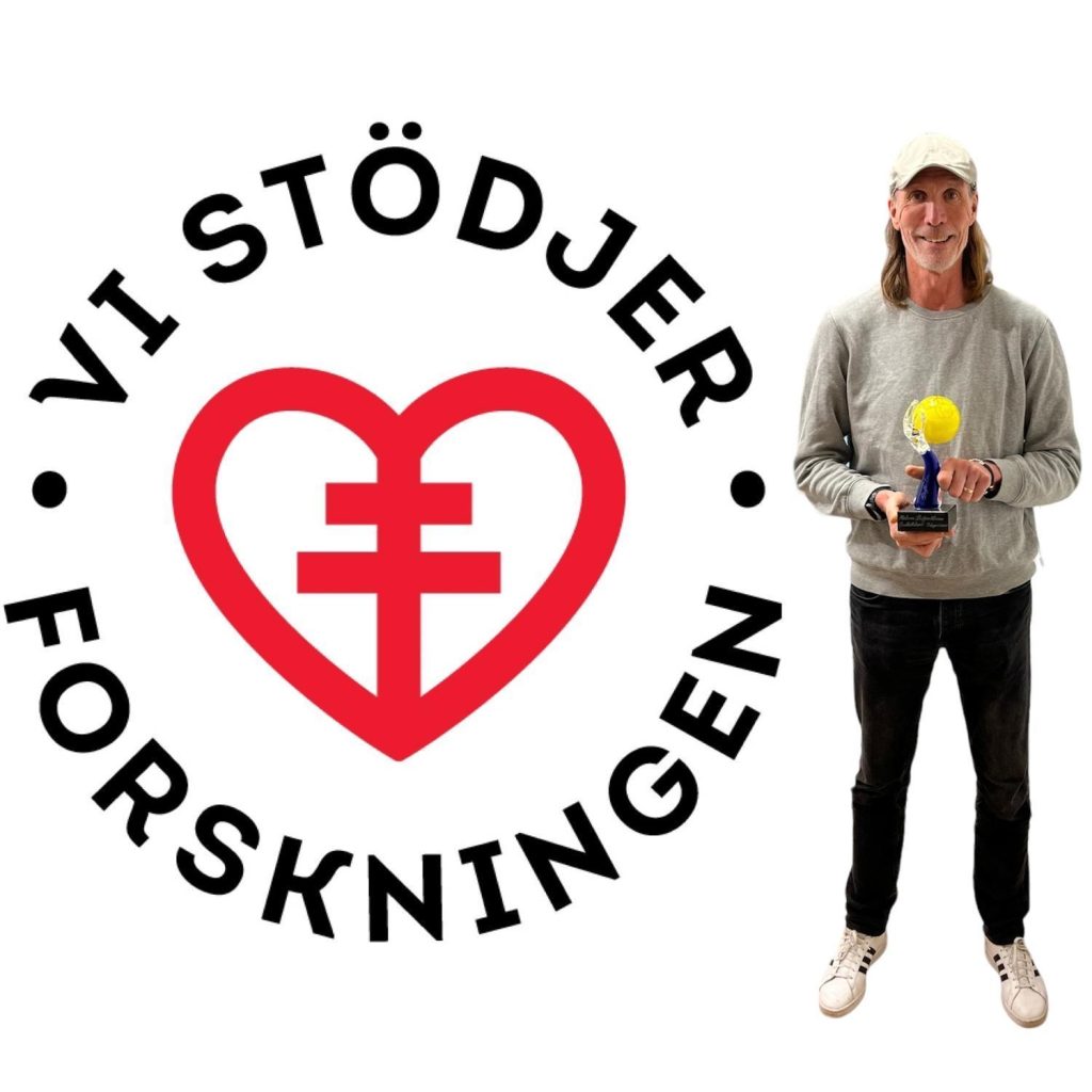 Glasprinsen - Konstglas - Staffan Olsson - Handbollshanden blå & gul Nr 10/100