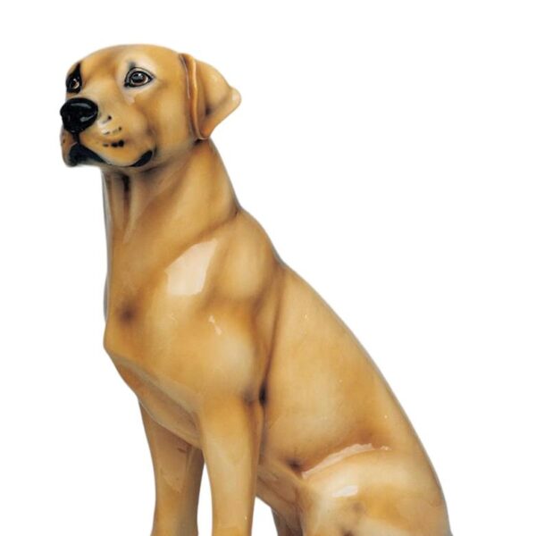 Glasprinsen - Figurin - Hund - Stor Labrador porslin Höjd 70 cm