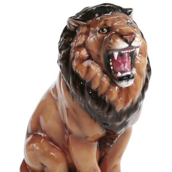 Glasprinsen - Figurin - Katter - Lejon porslin Höjd 60 cm
