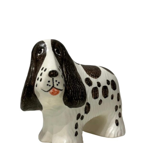 Gustavsberg - Figurin - Kennel - Spaniel Svart/Vit design Lisa Larson