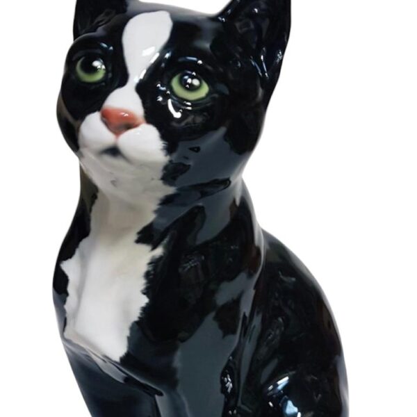 Glasprinsen - Figurin - Katter - Katt svart/vit porslin Höjd 32 cm