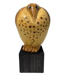Gustavsberg Fenix – Fågeln Ossian brun, porslinsfigur – design Lisa Larson
