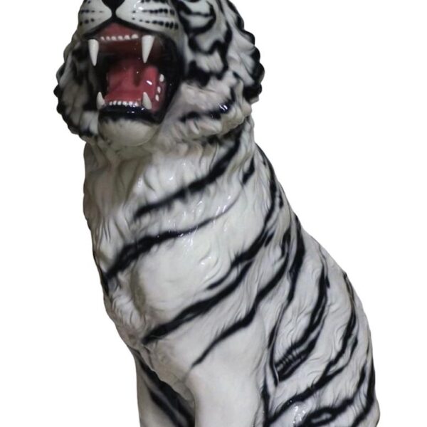 Glasprinsen - Figurin - Stor Sibirisk Tiger porslin Höjd 92 cm