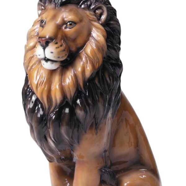 Glasprinsen - Figurin - Stort Lejon porslin Höjd 87 cm Konsthantverk