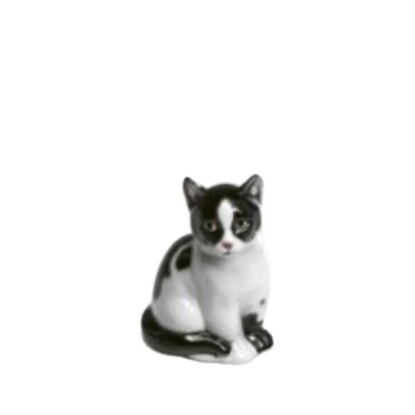 Glasprinsen - Figurin - Katter - kattunge svart/vit porslin Höjd 15 cm