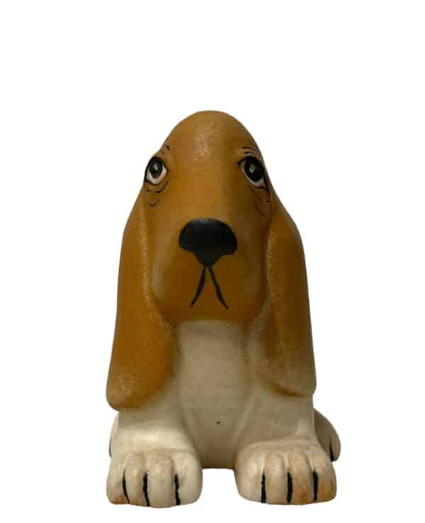 Gustavsberg- Figurin - Kennel - hunden Basset design Lisa Larson