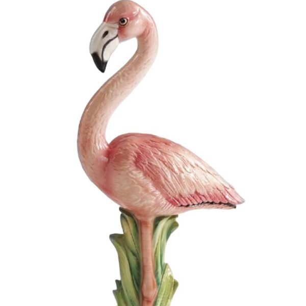 Glasprinsen - Figurin - Fågel - Flamingo - porslin Höjd 70 cm