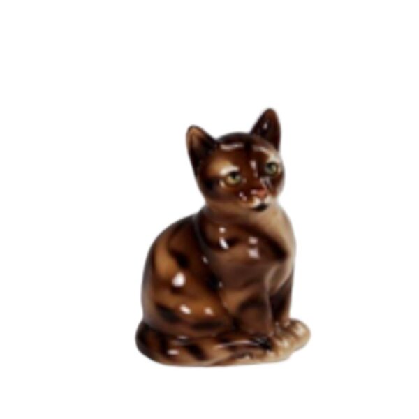 Glasprinsen - Figurin - Katter - kattunge brun porslin Höjd 15cm