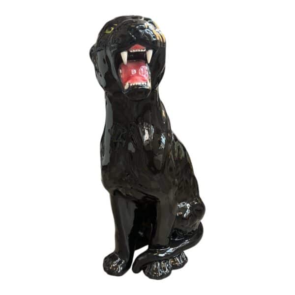 Glasprinsen - Figurin - Katter - Stor Svart Panter porslin Höjd 86 cm - Bild 3
