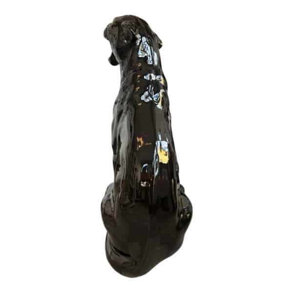 Glasprinsen - Figurin - Katter - Stor Svart Panter porslin Höjd 86 cm - Bild 2