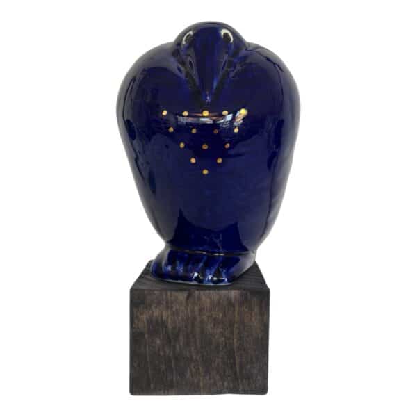 Gustavsberg - Fenix - Fågeln Ossian Blå guld design Lisa Larson