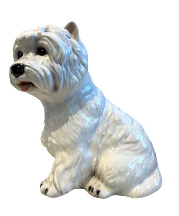 Glasprinsen - Figurin - Hundar - West Highland Terrier porslin Höjd 30 cm