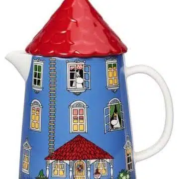 Arabia – Mumin tillbringare / kanna, Muminhus blå – design Tove Jansson