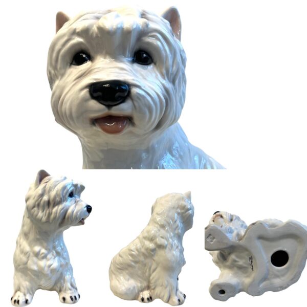 Glasprinsen - Figurin - Hundar - West Highland Terrier porslin Höjd 30 cm