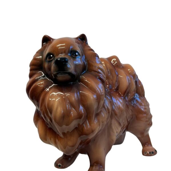 Glasprinsen - Figurin - Hundar - Pomeranian porslin Höjd 15 cm