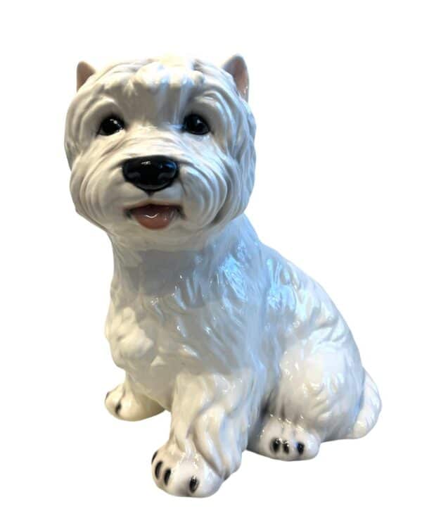 Glasprinsen - Figurin - Hundar - West Highland Terrier porslin Höjd 30 cm