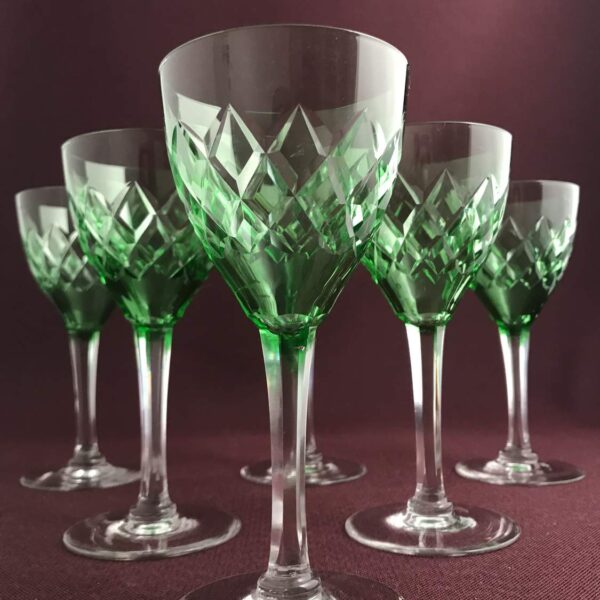 Kosta Boda - Bror - 6 st Vin smaragd gröna glas design Fritz Kallenberg