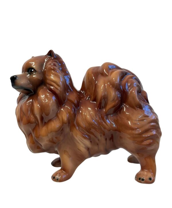 Glasprinsen - Figurin - Hundar - Pomeranian porslin Höjd 15 cm