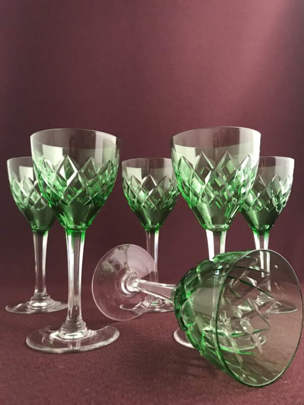 Kosta Boda - Bror - 6 st Vin smaragd gröna glas design Fritz Kallenberg