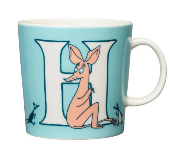 Arabia - Mumin / Moomin - ABC - Stor Mugg- H - 40 CL Turkos Design Tove Jansson