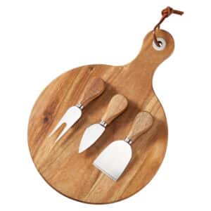 Dorre Oline – ostbricka rund akacia 22,5 cm