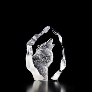 Målerås Wildlife – Varg konstglas – design Mats Jonasson