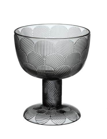 Iittala - Miranda - Mörkgrå - Skål på fot 145 mm Design Heikki Orvola