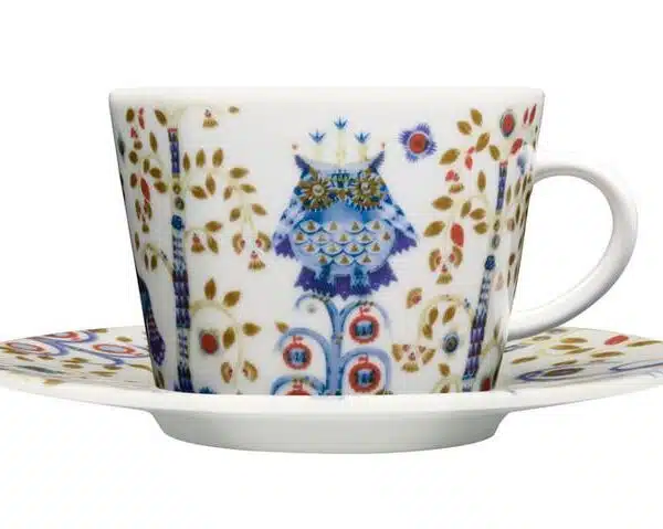 Iittala - Taika - Kaffekopp 20 cl med fat 15 cm Vit Designer Klaus Haapaniemi