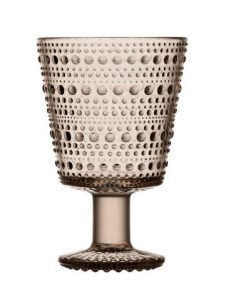Iittala Kastehelmi – 6 st Vin / All glas på fot 26 cl linne – design Oiva Toikka