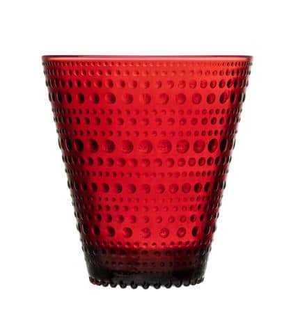 Iittala - Kastehelmi - 2 st Öl / Vattenglas 30 cl Tranbär Design Oiva Toikka