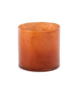 Orrefors Jernverk – glaslykta / kruka Rost 15 x 15