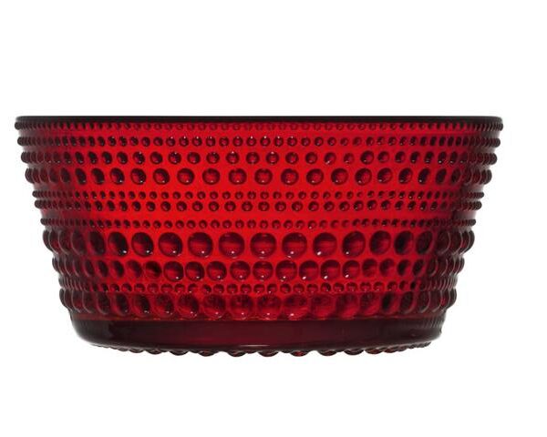 Iittala - Kastehelmi - Skål 23 cl Tranbär Design Oiva Toikka