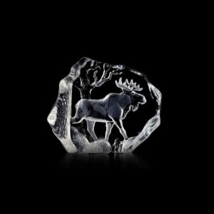 Målerås Wildlife – Älgtjur konstglas – design Mats Jonasson