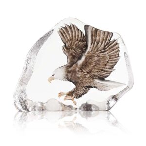 Målerås Wildlife målad – Örn målad konstglas – design Mats Jonasson