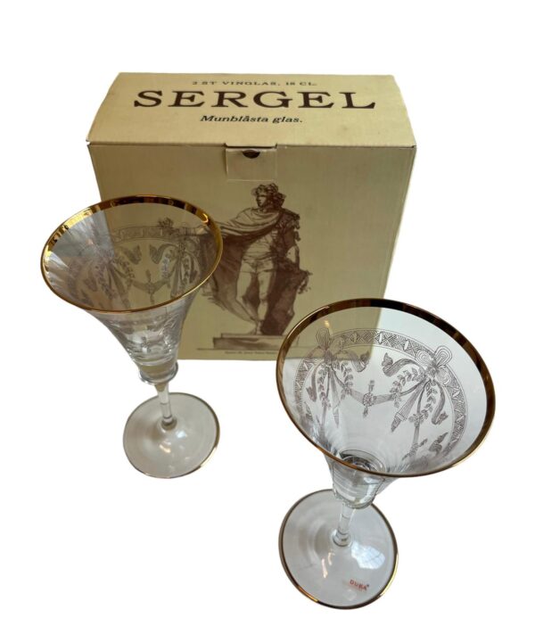 Duka - Sergel - 2 st Vin / Champagne glas Design Johan Tobias Sergel