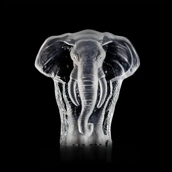 Målerås Wildlife – elefant konstglas 15 x 13,5 cm – design Mats Jonasson