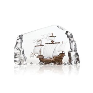 Målerås Global Icons – Skeppet Caravelle stor konstglas – design Mats Jonasson