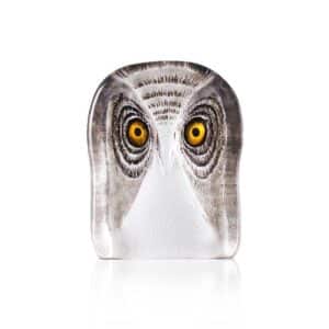 Målerås Wildlife målad – uggla medium konstglas – design Mats Jonasson