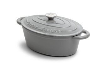 Orrefors Jernverk – Emaljerad gjutjärnsgryta 4 Liter ljusgrå