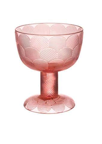 Iittala - Miranda - Laxrosa - Skål på fot 145 mm Design Heikki Orvola