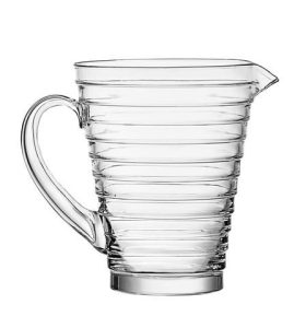 Iittala – tillbringare / kanna klarglas 1,2 l – design Aino Aalto