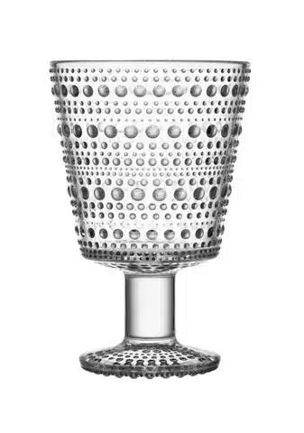 Iittala Kastehelmi – 6 st vinglas på fot 26 cl klarglas – design Oiva Toikka