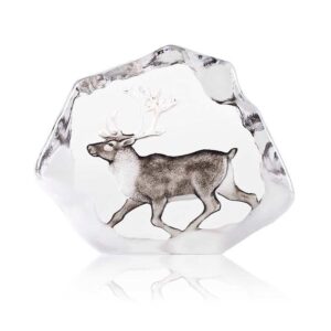 Målerås Wildlife målad – Ren konstglas 18,5 x 15 cm – design Mats Jonasson