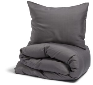 Kosta Linnewäfveri – King Size bäddset, mörkgrå, Nottingham Percale Lyocell