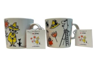 Arabia – Mumin 2 st muggar, ABC mix, Röda Korset – design Tove Jansson