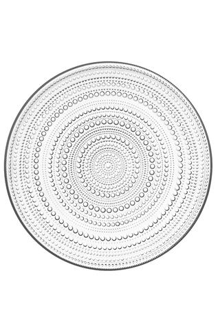 Iittala - Kastehelmi - Uppläggningsfat - 315 mm klarglas Design Oiva Toikka