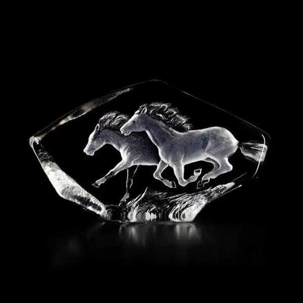 Målerås - Wildlife - Hästar Konstglas Designer Mats Jonasson