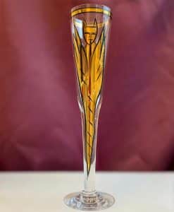 Kosta Boda - Goldie devil - Champagneglas i kristall - Vintage - Designer Ulrica Hydman Vallien
