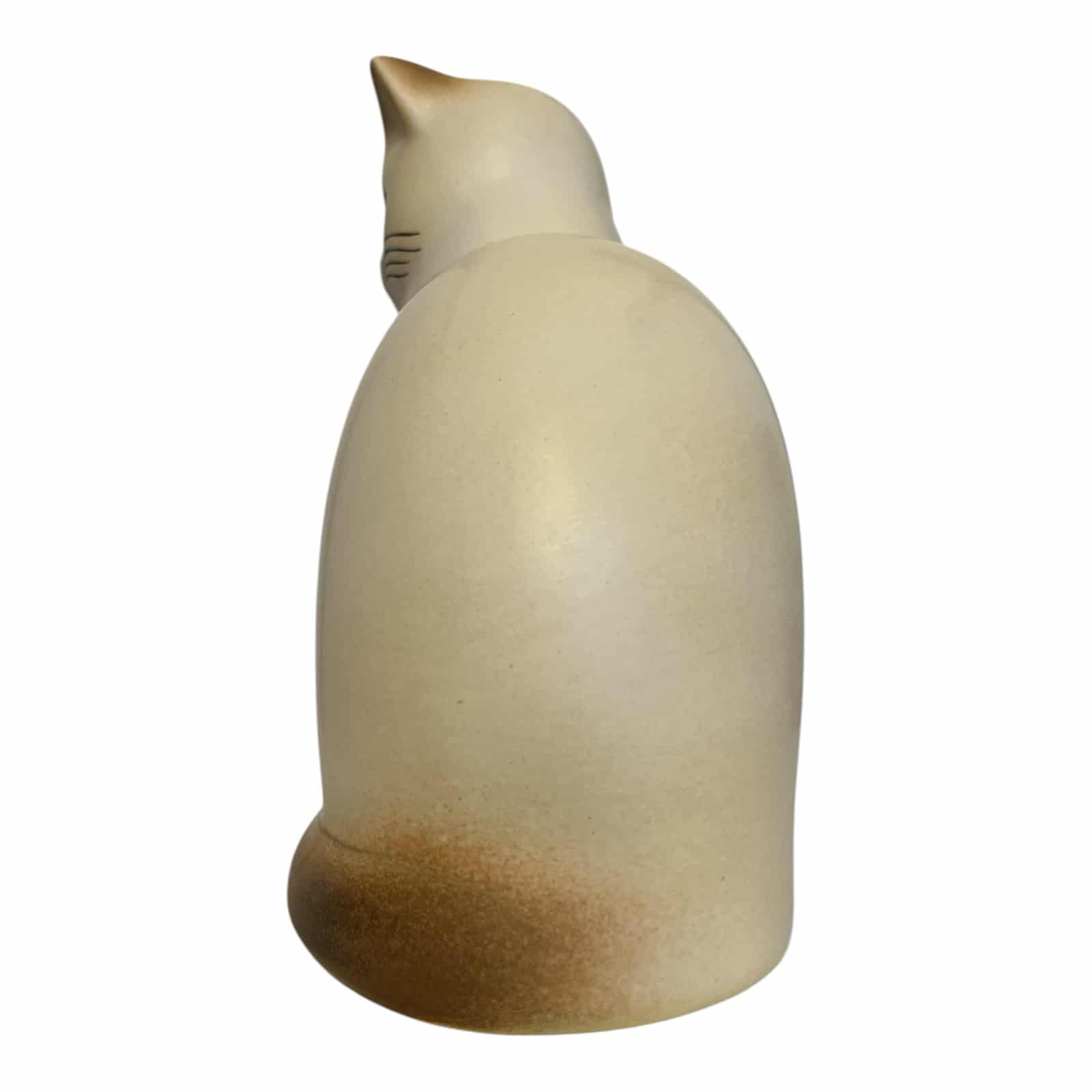 Gustavsberg - Katt - Katten Måns Vit brun Maxi 29 cm hög design Lisa Larson - Bild 5