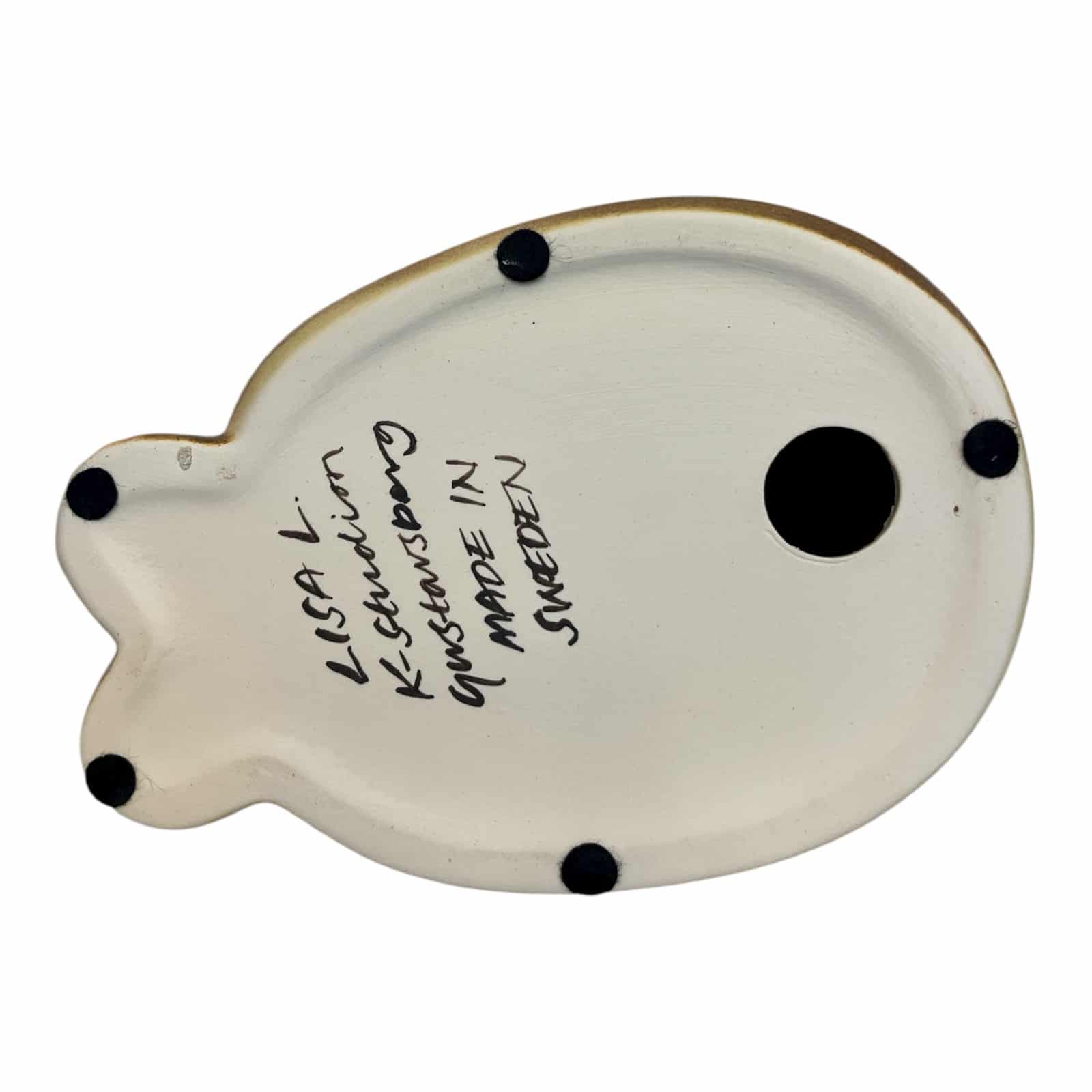 Gustavsberg - Katt - Katten Måns Vit brun Maxi 29 cm hög design Lisa Larson - Bild 2